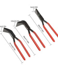 3 Piece Sheet Metal Bending Pliers Set With Straight, 45 Degree, And 90 Degree Jaws For Auto Repair, Roofing, HVAC Duct Fabrication