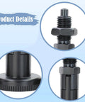 Heavy Duty Spring Knob With Carbon Steel Plunger For Precise Positioning On Mechanical Devices M10X1.0 Self Locking Thread
