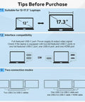 Compatibility and connection guide for 14 Inch Portable Laptop Monitor Extender With FHD 1200P IPS Dual Or Triple Screen