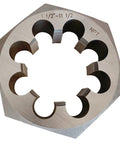 Carbon Steel NPT Pipe Hex Die For One And A Half Inch Eleven And A Half Thread Size Pro Grade Tool For Plumbing And Metalworking