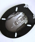 Built Different Solid Wood Toilet Seat Cover With Smooth Slow Close Lid And Tight Chrome Hinges For Zero Sweat Bathroom Setup Heavy Duty Reliability with black and city graphic.