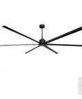 100 Inch HVLS Industrial Ceiling Fan With Quiet 90W DC Motor, 6 Aluminum Blades, Remote Control visible, ideal for large spaces