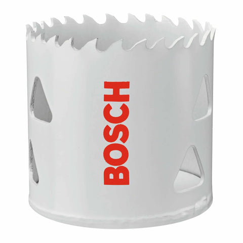 Bosch HBT225 2-1/4 in. bi-metal T-slot hole saw, white body with red Bosch logo