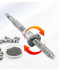 Top Tier SFU1605 Rolled Ballscrew Set 16mm X 300mm with DSG16H nut and rolling balls for CNC router systems.