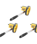 Heavy Duty 12 Inch Measuring Wheel With Telescopic Fold Handle, three units showing high precision and durable construction.