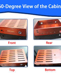 360-degree view of One Side Heat Dissipation Audio Amplifier Chassis For DIY Projects Power Supply Enclosure dimensions.