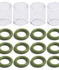 Clear cups and green o-rings from TIG Welding Torch 37 Piece Gas Lens Kit Accessories For DB SR WP 9 20 25 TIG Torch