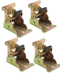 Tough As Nails Table Leg Folding Brackets 4 Pack Heavy Duty Self Locking Hinges showing non-rusting steel hinges mounted for furniture.