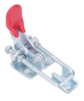 Heavy Duty Toggle Latch Clamp With Adjustable Design For Quick Fixing, Features High Strength Hot Rolled Steel Build To Hold Up To 320KG With Flexible Tension Control For Doors And Gates Without Any Issues, red handle
