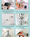 Installation steps for Top Shelf Kick Ass Wrought Iron Railing Posts And Diy Staircase Balusters for outdoor use.