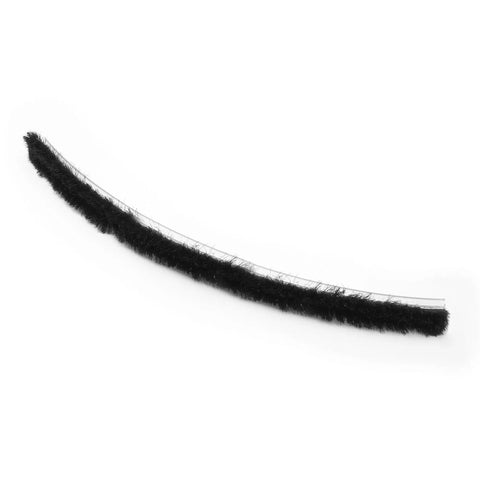 Commercial Storefront Door Pile Weatherstrip 0.25 Inch flexible black strip for sealing drafts in storefront entrances.
