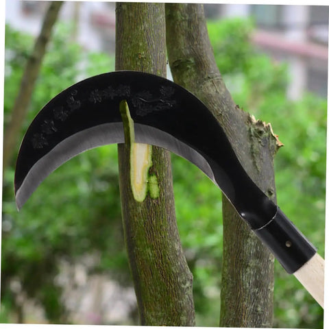 Grass Scythe With Manganese Steel Blade And Long Handle For Easy Weeding And Lawn Care cutting tree branch