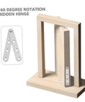 Hidden 360 Degree Pivot Hinges For Cabinets And Doors Stainless Steel Easy Install No Visible Hardware in wood frame