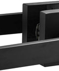 Square Entry Lever Door Handle Set With Key Lock And Locking Lever For Front Door Or Office, Heavy Duty Reversible, Iron Black Finish