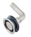 Boat Gas Tank Vent For 5/8 Inch Hose Made From Stainless Steel 316 Marine Grade, 90 Degree Thru-Hull Fuel Vent With Mounting Gasket