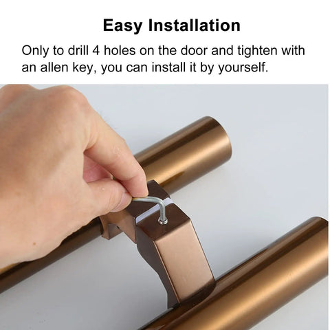 Installation of Stainless Steel Sliding Glass Door Pull Handle Round Bar For Interior And Exterior Doors