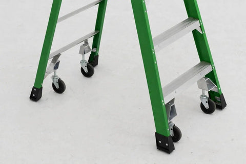 Ladder Caster Set Of 2 With Spring Loaded 3 Inch Wheel And Five Sixteenth Inch Threaded Stem For Smooth Mobility On Ladders And Work Surfaces