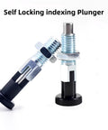 Pair Of M12 Push Fit Ball Nose Spring Plungers Carbon Steel Self Locking Locate Pins retractable indexing plungers close-up view