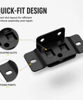 Sturdy No Wobble Heavy Duty L Shape Furniture Joint Brackets Kit With Screws Quick Fit Right Angle Corner Braces with locating slots
