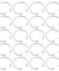 20 Piece Premium 304 Stainless Steel Internal Retaining Ring Circlips Heavy Duty Workhorse Snap Rings laid out in a grid