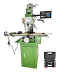 Jaryannix 1.5Kw Benchtop Mill Drill With Brushless Motor And 3-Axis Digital R8 Spindle Taper For Precision Metalworking, green design