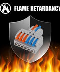 10 Pack Lever Wire Connectors 2 In 6 Out Quick Wiring Cable Connectors For Splicing Wires Push In Conductor Terminal Block