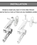 Installation illustration of Silver Bike Chain Tensioner With Derailleur Hanger Chain Guide For Folding Bikes, Single Speed, and more.