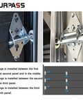 Beefed Up Heavy Duty Galvanized Garage Door Hinges, 9 Piece Replacement Kit for Residential and Light Commercial Doors installed