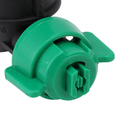 Close-up of Pro Grade Sprayer Nozzle Tip for Precision Fogging, rust resistant stainless steel, anti-drip seal visible