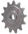 Beefy 13 Tooth Aluminum Gear Sprocket For Universal Chains, side view showing tooth detail and inner bore for DIY projects