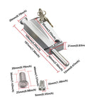 Alloy And Stainless Steel Patio Door Lock With Keyed Bolt Lock Easy Installation Sliding Glass Door Security Lock dimensions