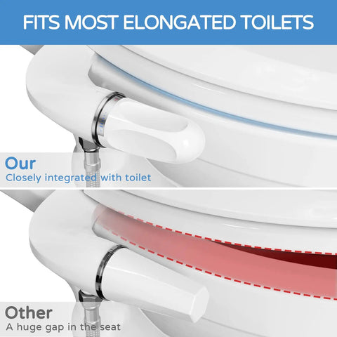 Comparison of non electric bidet toilet seat for elongated toilets with soft close lid and self cleaning nozzles adjustable water pressure