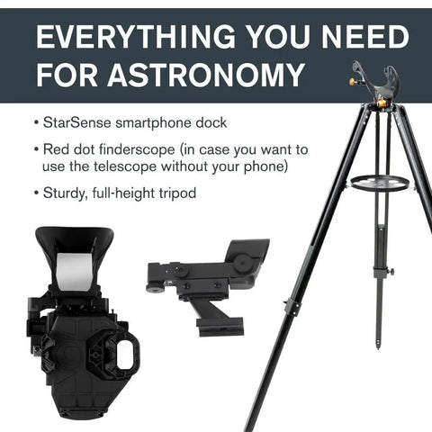 StarSense Explorer LT 80AZ App Enabled Telescope With Smartphone Dock And StarSense App For iPhone And Android Beginners Kit