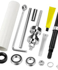 Top Shelf Washer Bearing Swap Kit With Oem Tub Seal And Heavy Duty Installation Tool Built For Whirlpool Cabrio Maytag Bravos, tool components laid out.