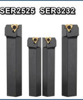 External Thread Turning Beefy Cutter Bar For SER2525 SER3232 SEL2525 SEL3232 95 Degree Tool Holder Compatible With M16 M22 P16 Carbide Inserts For Precision Machining And Quick Threading Jobs, SER2525 and SER3232 holders
