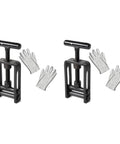 Two Pack Pipe Squeeze Off Tool For Plastic Tubing 0 To 1.26 Inch 32mm with gloves, ideal for MDPE/PE/PEX repairs.