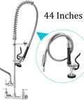 Heavy Duty Pre Rinse Hose With Spray Valve 44 Inch Flexible Stainless Steel Hose And Sprayer Nozzle Head Replacement Kit