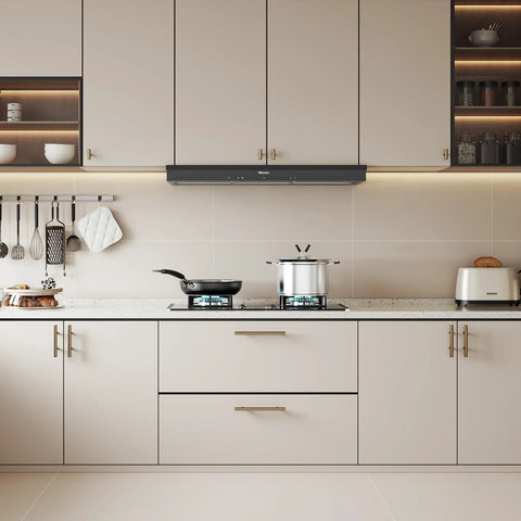 Modern kitchen with 25 Pack Champagne Bronze Cabinet Pulls 3 Inch Drawer Handles For Kitchen Cabinets And Bathroom Vanities