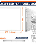 2x2 LED Panel Lights 4 Pack Dimmable 4000K 5000K 6000K CCT 40W 4958 Lumen Recessed Drop Ceiling Troffer Office Lighting
