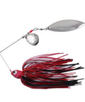 Reed Runner Tandem Spin Premium Spinner Baits For Freshwater Lures That Catch Bass Pike And Musky White Shad 3/8 Oz A Killer Go To Tackle For Bigger Hits And Fast Action, red and black