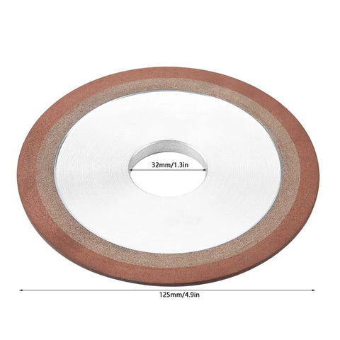 Tough Resin Grinding Wheel With Durable Abrasive Cup Design Perfect For Sharpening Alloy Blades And Tungsten Steel Tools, 125mm.