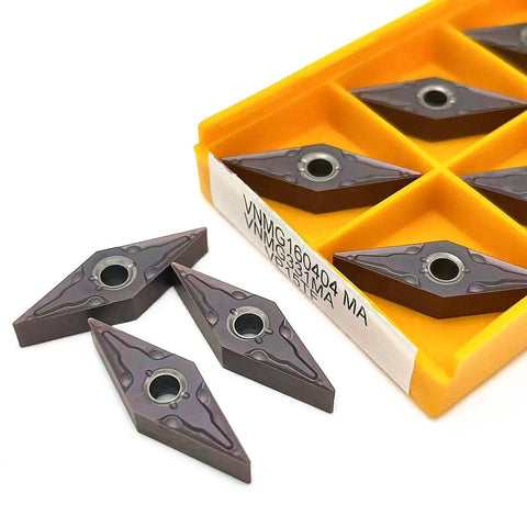 End Milling Cutter Tool Part Set VNMG160404 VNMG160408 VP15TF Aluminum Inserts Hard Alloy Blades For CNC Lathe 10Pcs in a Box