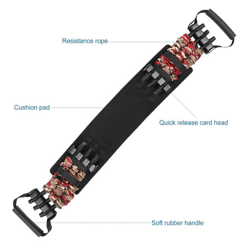 Sturdy Chest Expander Rope For Pectoral Training With Cushioned Waist Lightweight Nylon Build Resistance Bands For Chest Press