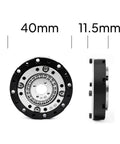 Mini Hollow Nema 11 BLDC Motor Speed Reducer 42mm Gearbox 100 To 1 Strain Wave Harmonic Drive front and side view dimensions