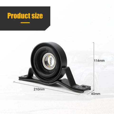 Rear Driveshaft Center Support Bearing Replacement for Dodge Charger 2015 to 2018, Challenger 2015 to 2020, and Chrysler 300 2015 to 2018, Pro Grade Carrier Bearing, Direct Bolt On, OEM Fit, Durable Steel Construction, Easy Install with product dimensions shown