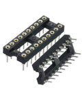 20 Pack 2.54mm Pitch DIP IC Socket Dual Row 20 Pins Round Pins Soldering Friendly for Electronics DIY Projects and Experiments