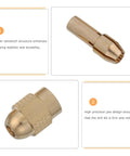 Heavy Duty 11 Piece Mini Drill Chuck Collet Set Perfect For Rotary Tools With Copper Nut And Firm Grip To Switch Router Bits Like A Pro, showing copper components for precision.