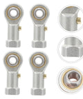 Four Pack PHS6 Rod End Ball Bearings With Female Thread Spherical Plain Bearing Fish Eye Joint showcasing sturdy machined copper bodies.