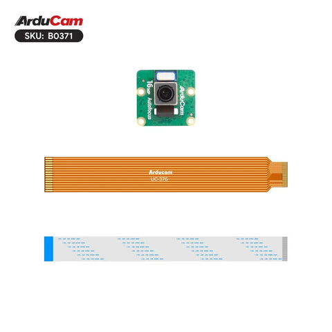 Next Level 16MP IMX519 Autofocus Camera Module For Raspberry Pi 5 And 4B 3B Plus showing 16MP camera, FPC cables for easy integration.