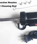 Pro Grade Desoldering Gun With 110V Heating, Automatic Solder Sucker Pump, cord, 3 tips, cleaning rod on white background